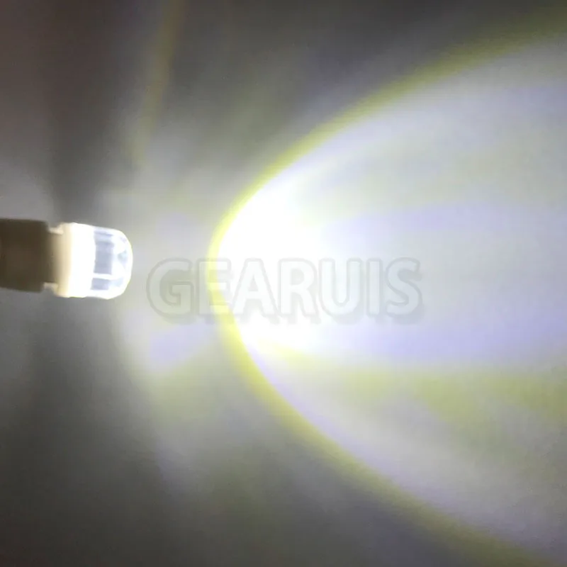 

100 шт. керамических светодиодных ламп W5W T10 2 SMD 2835 30MA для автомобильных габаритных огней, задних фонарей, стояночных огней, внутреннего освещения, белого и янтарного цвета