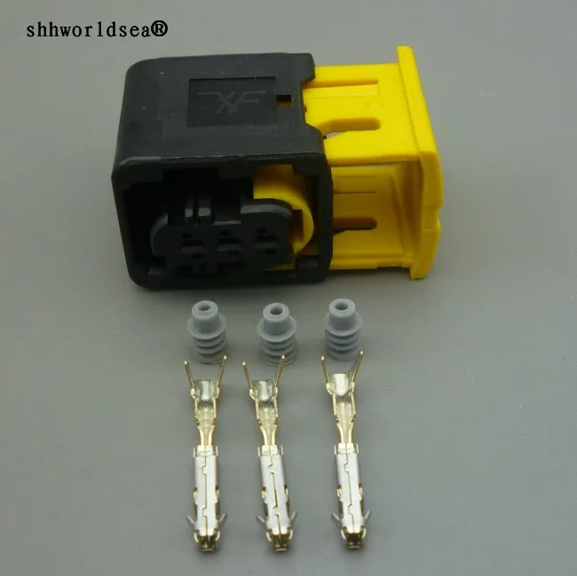 

worldgolden 3 Pin 1.5mm Waterproof Female Plugs Auto Car Connector For Benz BMW 1-1418448-1 With Terminals