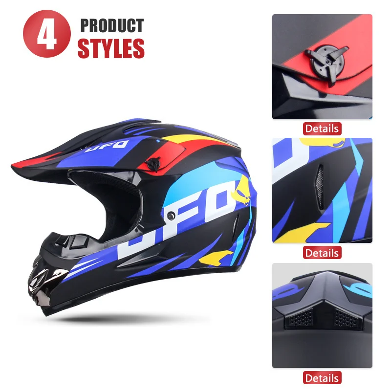 UCHOOSE Capacete De Moto Professionele Motorhelm Motocross Off-Road Helm Kinderen Moto Bike Accessoires ATV Ike Downhill