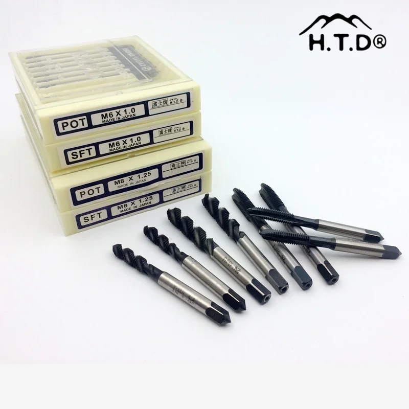 

H.T.D Machine Tap HSS Nitrided black M2 M6 M8 M10 10PCS