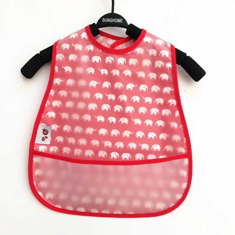 1Pcs Waterproof Lunch Feeding Apron Cartoon Pattern Cotton Baby Bibs Sleeveless Adjustable Boy Girl Feeding Bibs Apron