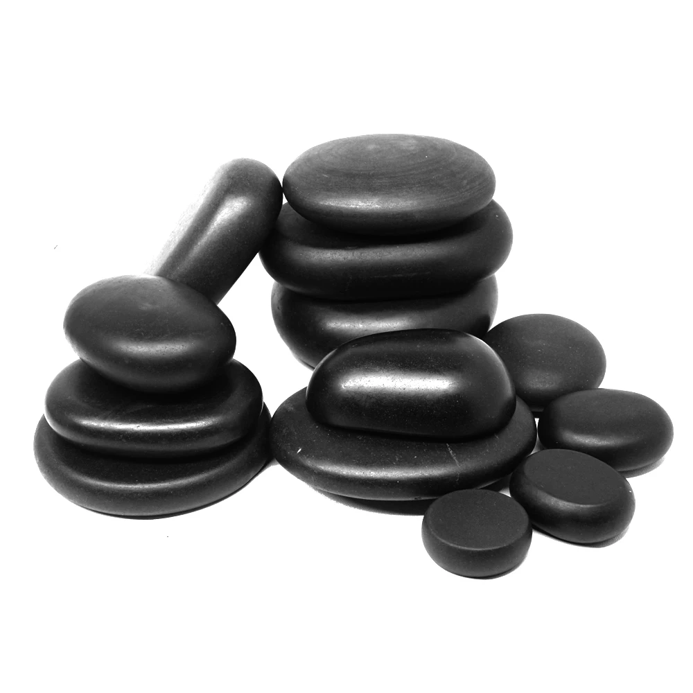 Hot Stone Massage Set Relieve Stress Back Pain Health Care Acupressure Lava Basalt Stones for Healthcare spa rock