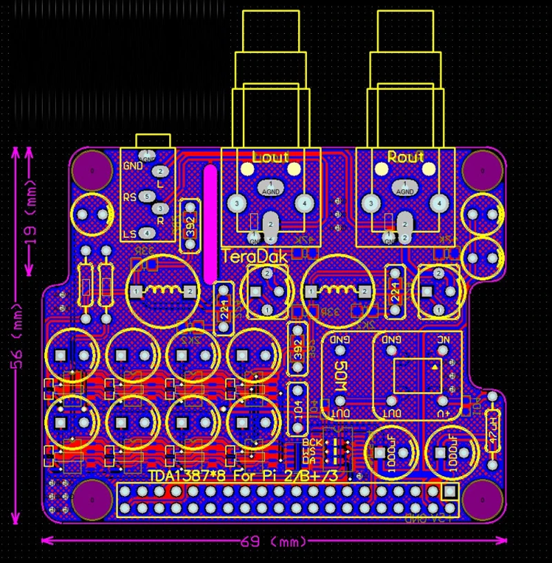 Imagem -06 - Placa de Expansão Codificador Pir Placa Áudio Digital Dac Decodificador I2s Interface para Raspberry pi Pi3 Pi2 b Mais 3b 4b Tda1387