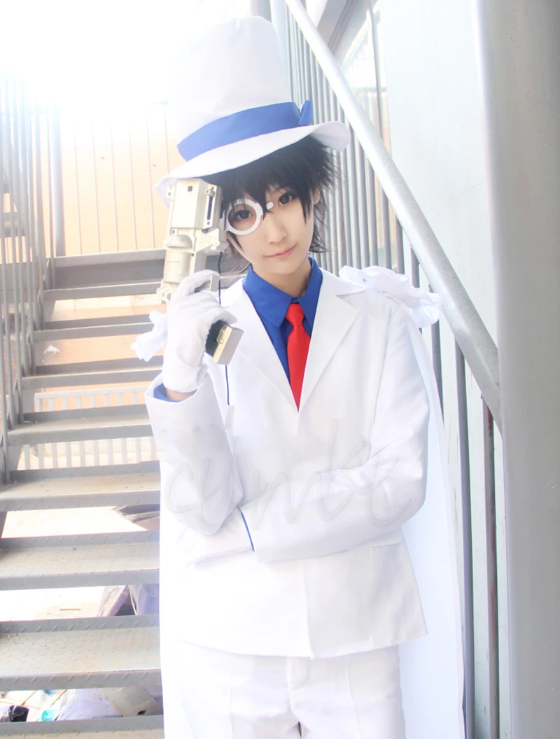 DETECTIVE CONAN Magic Kaito Kid the Phantom Thief Uniforms Cosplay Costume Custom Made