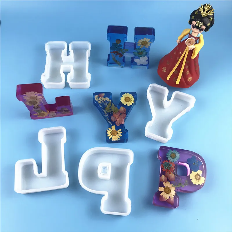 11CM Large Alphabet Molds Epoxy Resin Mould English Letter Silicone Mold 3d Alphabet Letter A To Z Mold Decor Mold For Birthday