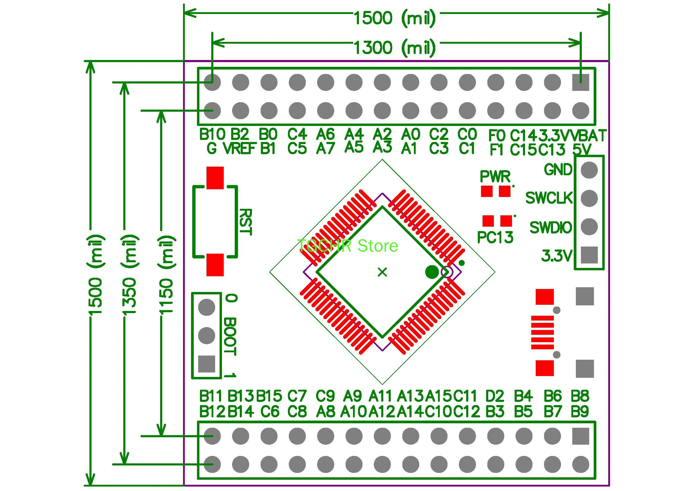 Stm32g491ret6 Minimum systeem Stm32g491 Core Board Super G431 Nieuwe productontwikkeling Nieuw product Evaluatiebord