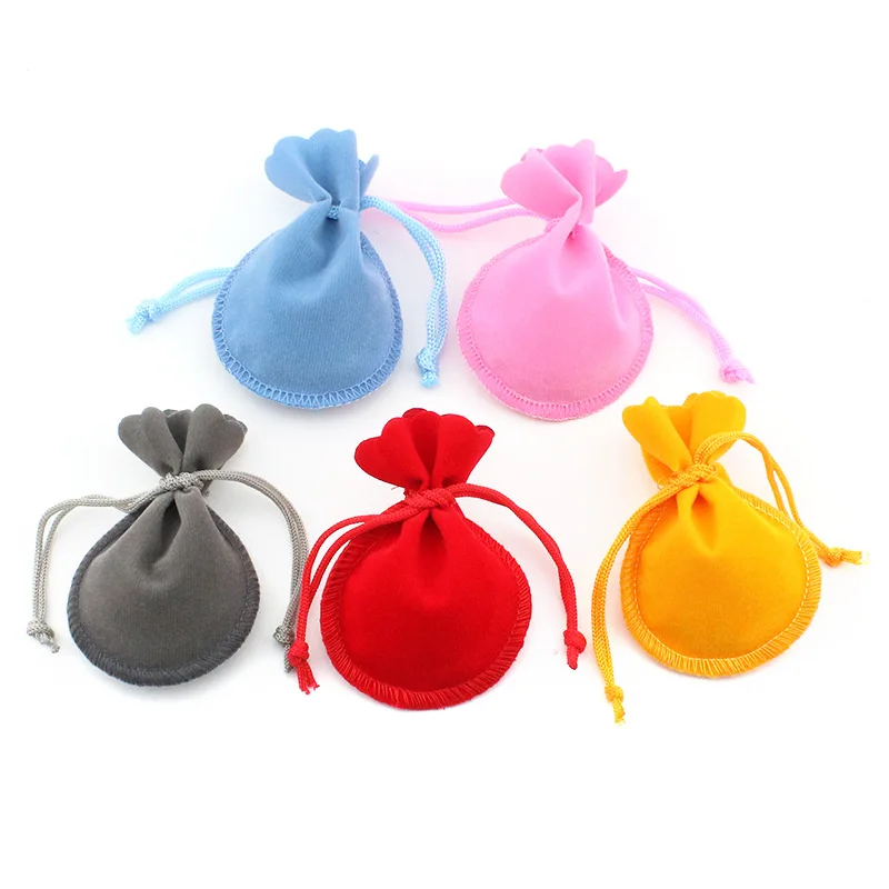 Drawstring Gift Bag 50pcs/Lot 7x9 9x12 Used for Wedding Candy Cake Bag Advertising bag  Jewelry Pouch Velvet Packing Bag