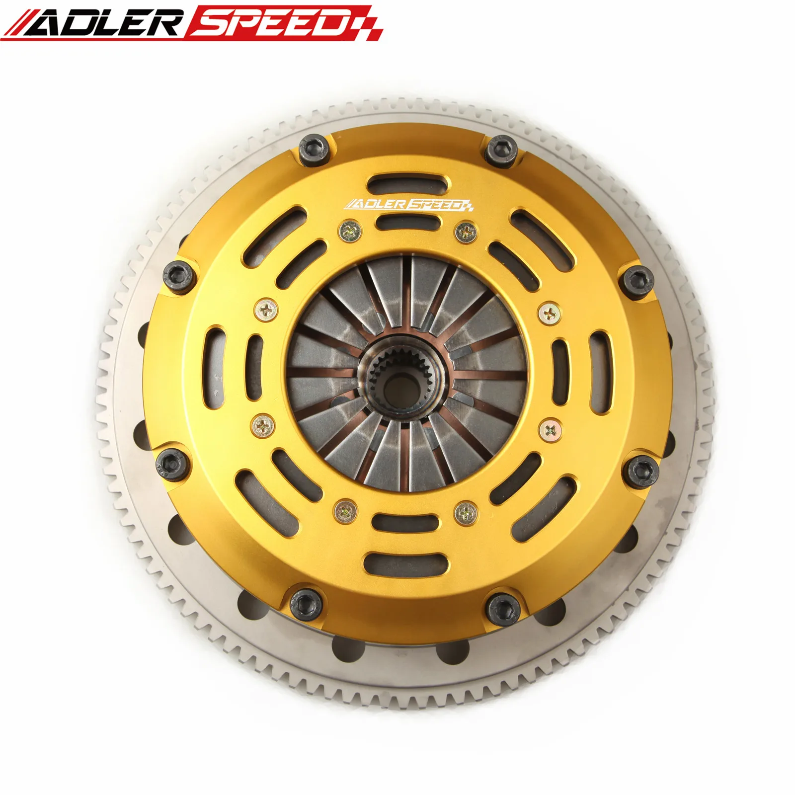 

ADLERSPEED RACING CLUTCH TWIN DISC SET for ECLIPSE TALON TSi LASER RS 4G63 TURBO Fits AWD vehicles with 6 bolt crank only