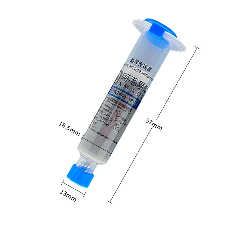 AMAOE-Seringa De Solda Flux Tin Paste, Ponto De Fusão, Pasta De Solda Para O Telefone Móvel, Ferramentas De Reparo PCB, 138 ℃, 183 ℃