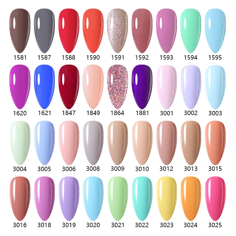 NAILCO 15ml Fresh Series Gel Nail Polish Design UV&LED Nail Gel Spring Summer Color Vernis Nail Art Glitter All For Manicure Set