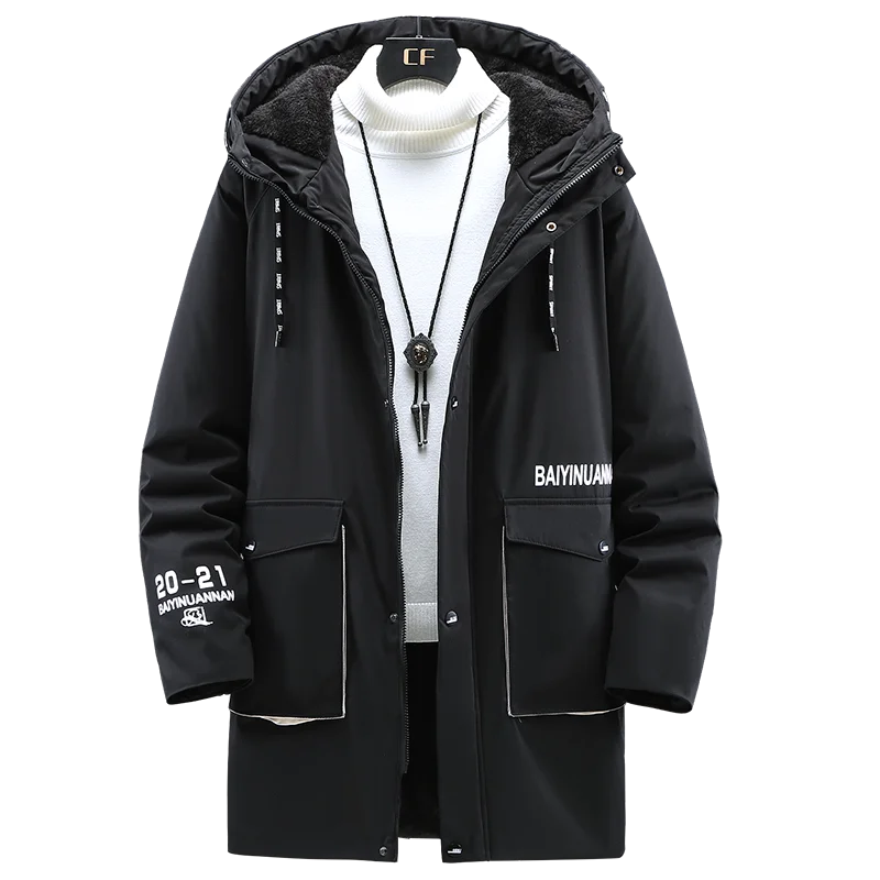 new Plus Size 10XL 9XL 8XL Fleece Parka Coat Mens Winter Thick Hooded Cotton Outwear Men Fashion Jacket Men Brand Clothing