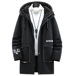 new Plus Size 10XL 9XL 8XL Fleece Parka Coat Mens Winter Thick Hooded Cotton Outwear Men Fashion Jacket Men Brand Clothing