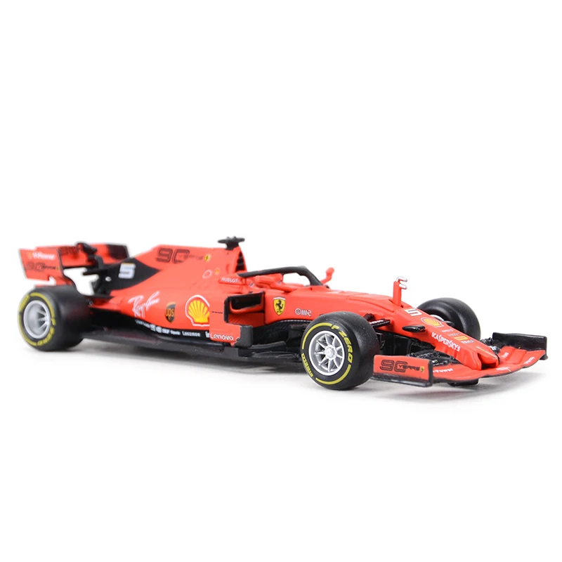 Bburago-Voiture de course Formule 1 en alliage moulé sous pression, simulation Leges, Ferrari 2019 SF90 #16, 1:43