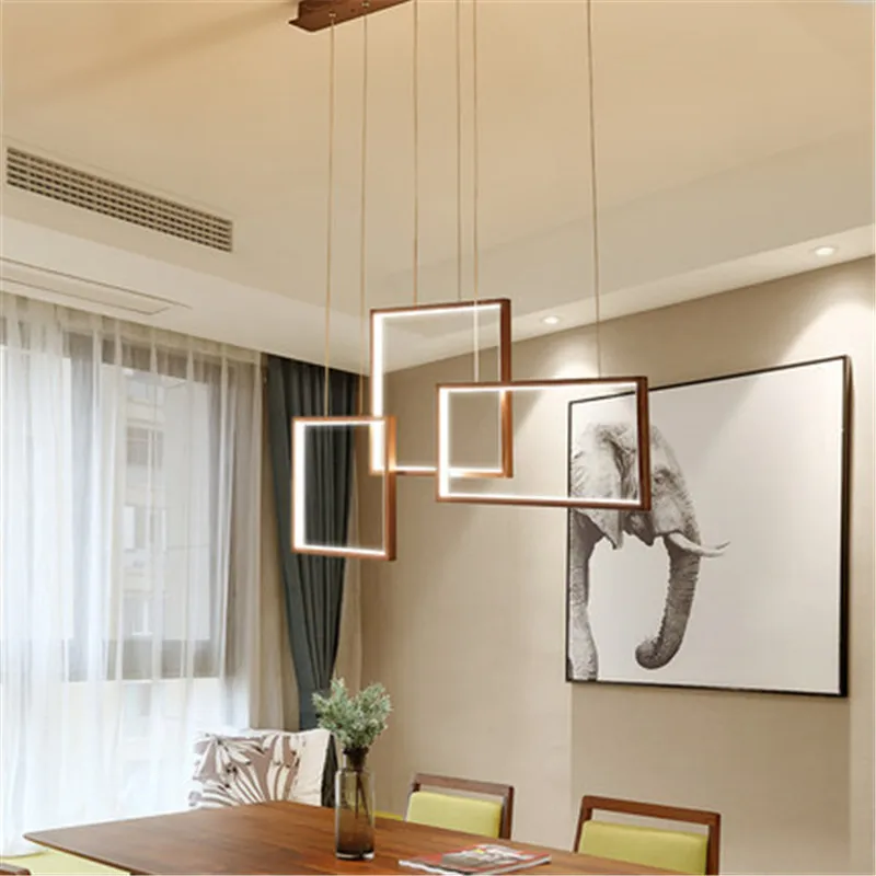 Imagem -05 - Modern Led Square Chandelier Luzes Acrílicas para Jantar e Sala de Estar Lâmpada de Suspensão Luminária Faça Você Mesmo 110v 220v