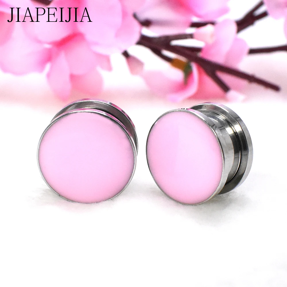 3-30mm Stainless Steel Ear Gauges Tunnels and Plug Pure Color Ear Expander Studs Stretching Body Piercing Jewelry