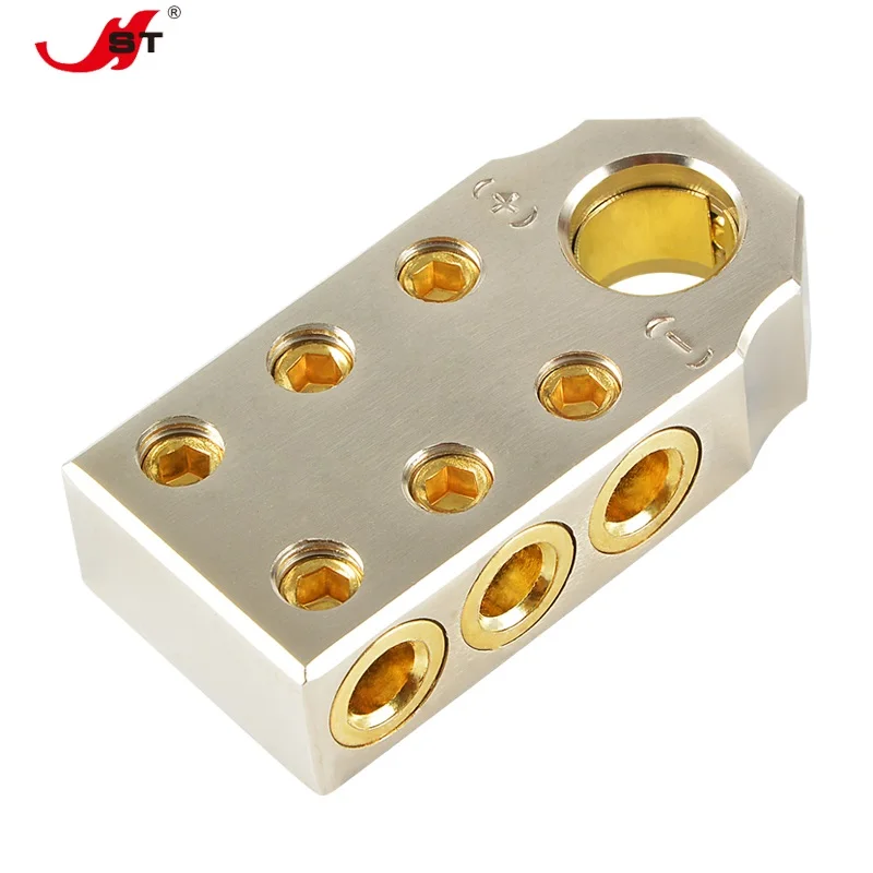 

6V-48V Car Battery Terminal Clamp 1/0 2 4 8 GA AWG Gauge Positive Negative Port Connector for Outdoor Car Parts Decoration