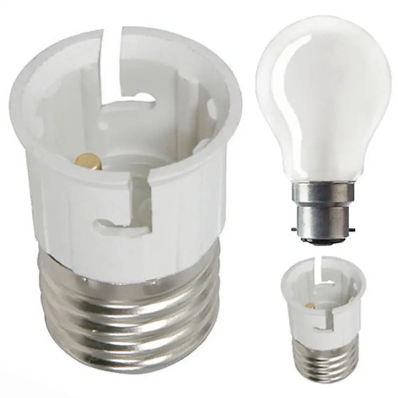Enchufe de bombilla de lámpara de luz E27 a B22, convertidor de Base, tornillo Edison a tapa de bayoneta