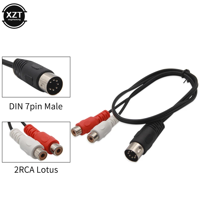 7-pin DIN 7pin Revolution 2RCA Lotus Mother Vintage Audio Speaker Equipment Adapter Cable 7 Pin Din Male 0.5M/1M/1.5M