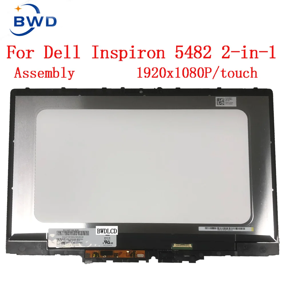 02M68V 2M68V V30K7 For Dell Inspiron 14 5482 5485 P93G P93G001 14“ FHD 1920*1080 LCD Touch Digitizer Screen Replacement Assemble