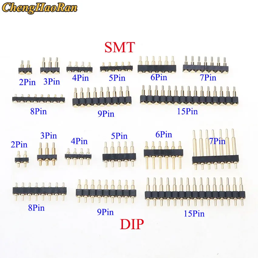 

ChengHaoRan 1 шт. SMT DIP Pogo контактный разъем Pogopin батарея пружинный контактный тестовый зонд заряд питания контакты 2,54 сетка