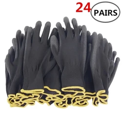 Nitrile rubber, PU-coated safety work gloves, palm-coated safety gloves, suitable for automobile construction and maintenance.