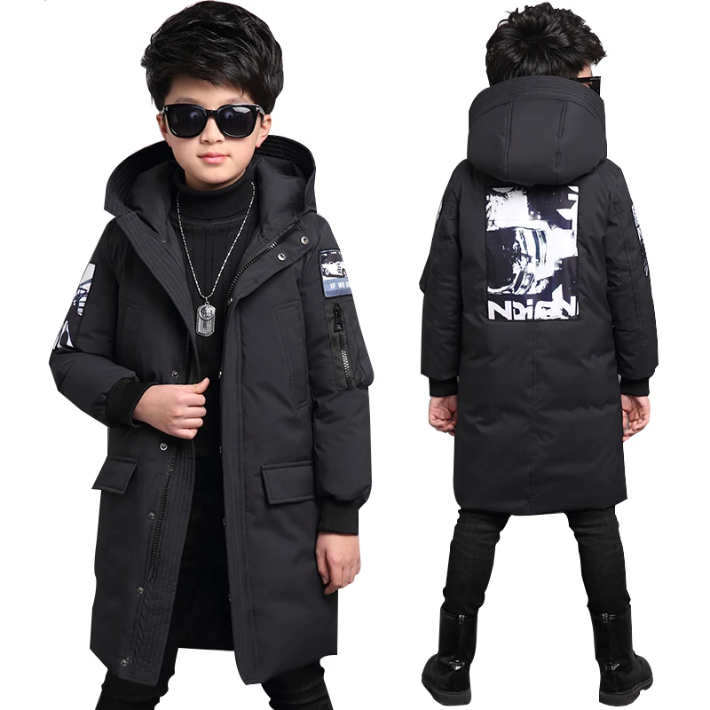 

Boys Winter Jacket -30 Degree Children Clothing Warm Down Coat Hoodie Waterproof Thick Outerwear Kids Parka