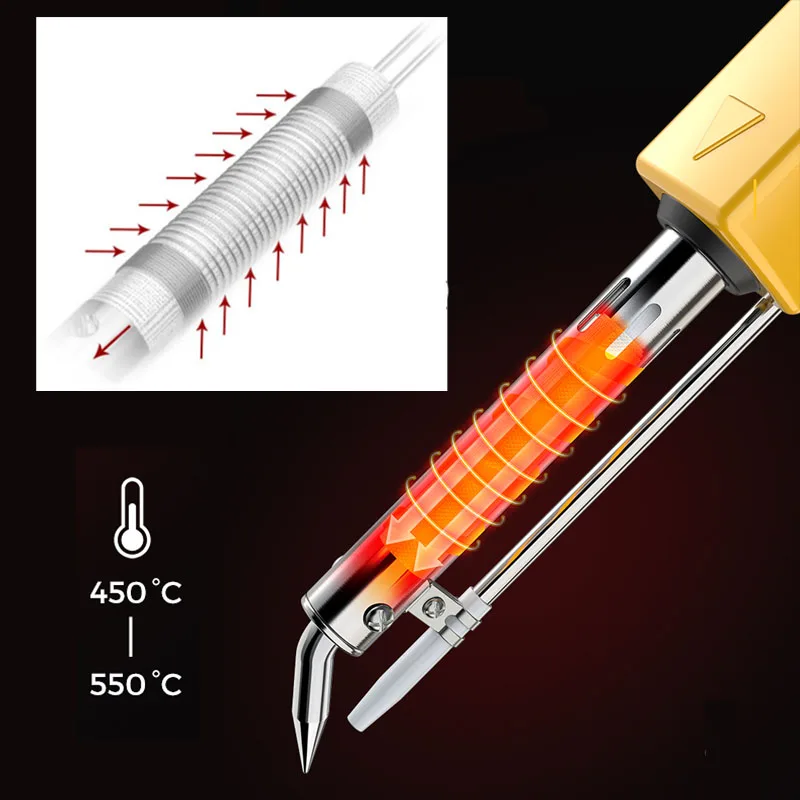 Ferro de solda elétrico, manual, 110v/220v, 60w, ferramenta de soldagem, aquecimento externo