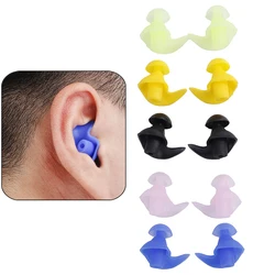 1 Pair Of Swimming Earplugs Soft Silicone Anti Noise Foam Ear Plugs For Swim Sleep Work Box Reusable Comfy