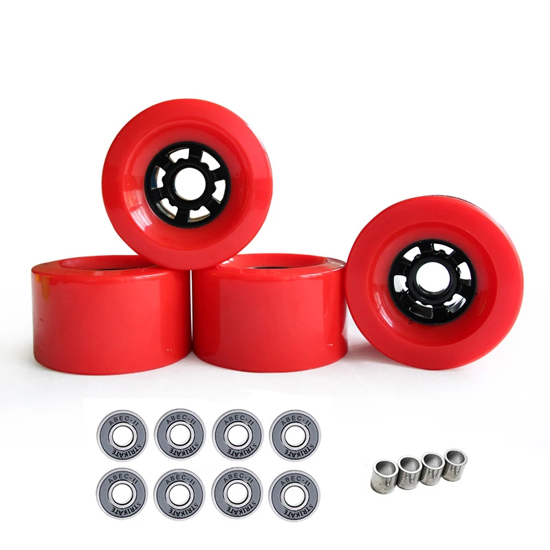 Ruedas para monopatín, ruedas de 90mm X 52mm Pro Longboard Cruiser Flywheels, grandes y suaves, 4 unidades