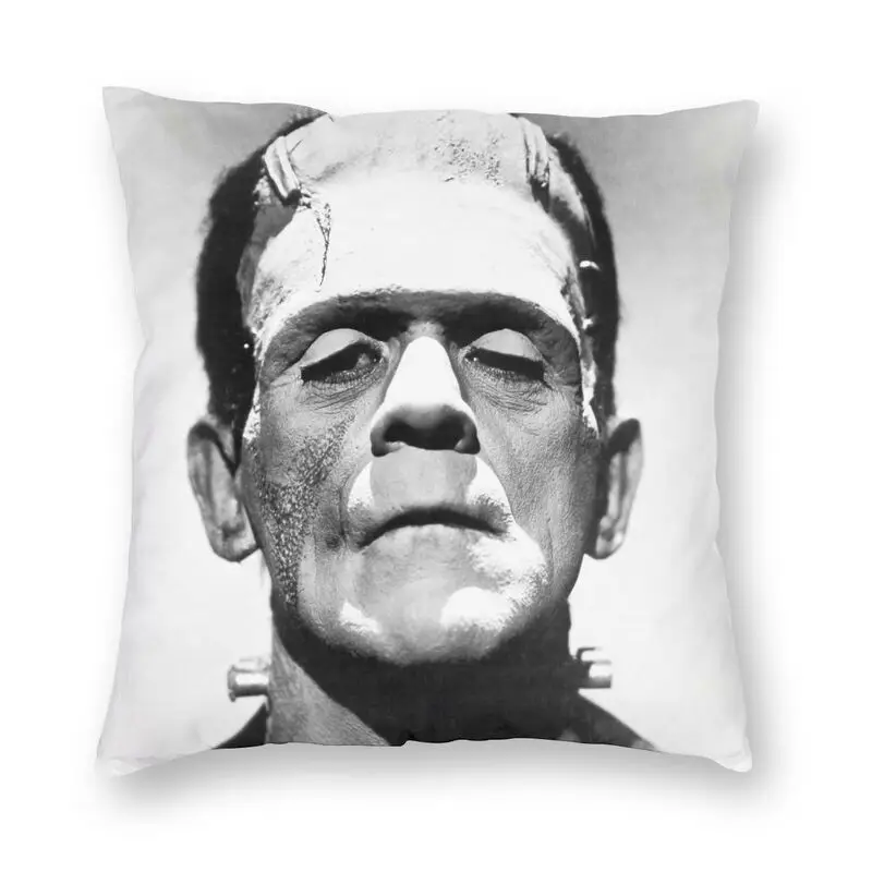 

Квадратная наволочка для подушки Frankenstein, домашний декор, ужасы, Хэллоуин, подушки-монстры, декоративная подушка для автомобиля, двусторонняя печать