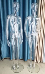 Transparent Female Mannequin Whole Body 3D Shooting Display Rack Transparent Model