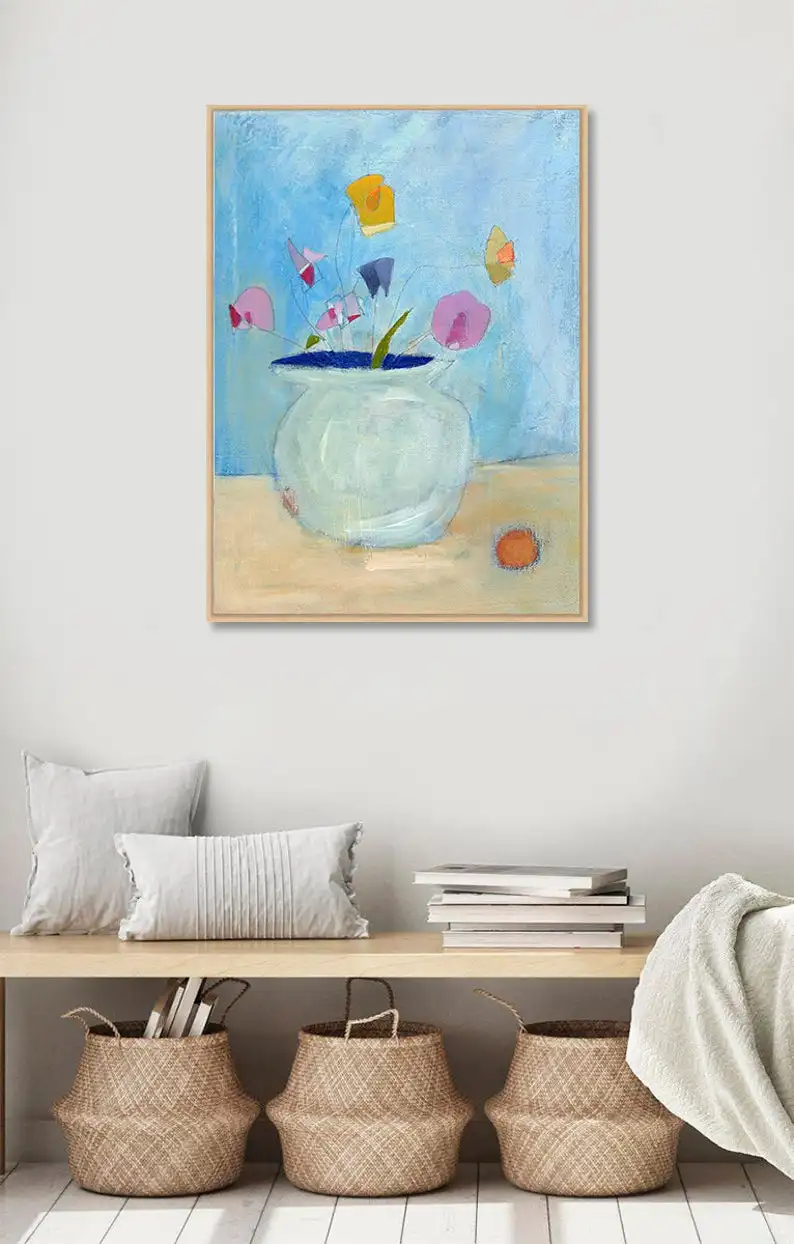 

Large Still Life Painting Large Wall Art Large Wall Painting Vase Of Flowers Painting Wall Decor Decoracion Hogar Moderno