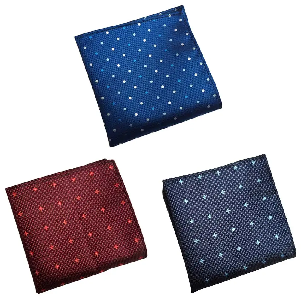 3 Packs Men’s Classic Polka Dots Floral Pocket Square Handkerchief Wedding Hanky BWTHZ0362