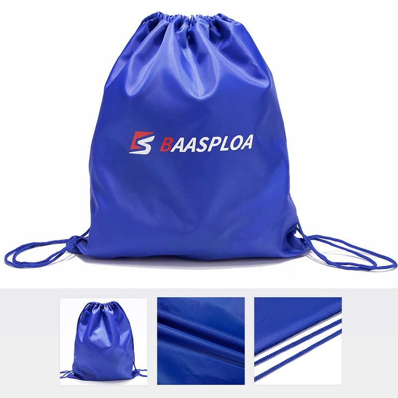 Baasploa Waterproof Foldable Gym Bag Fitness Backpack Drawstring Shop Pocket Hiking Camping Beach Swimming Men Women Sports Bags