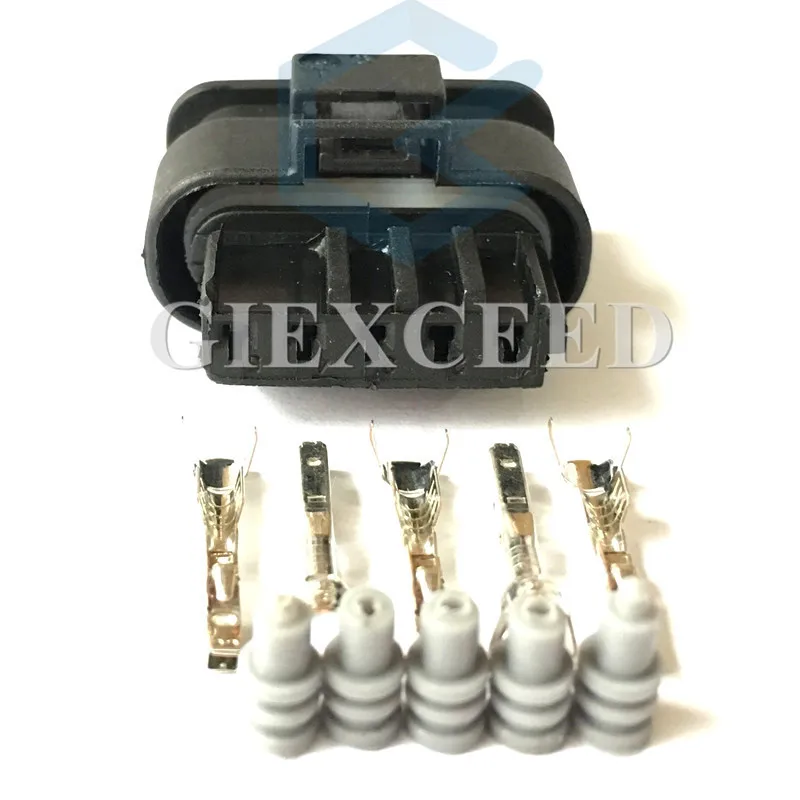 2 Sets 5 Pin 872-860-546 872 860 546 Female Auto Connector Housing Socket Air metering Plug AC Assembly For Benz BMW VW