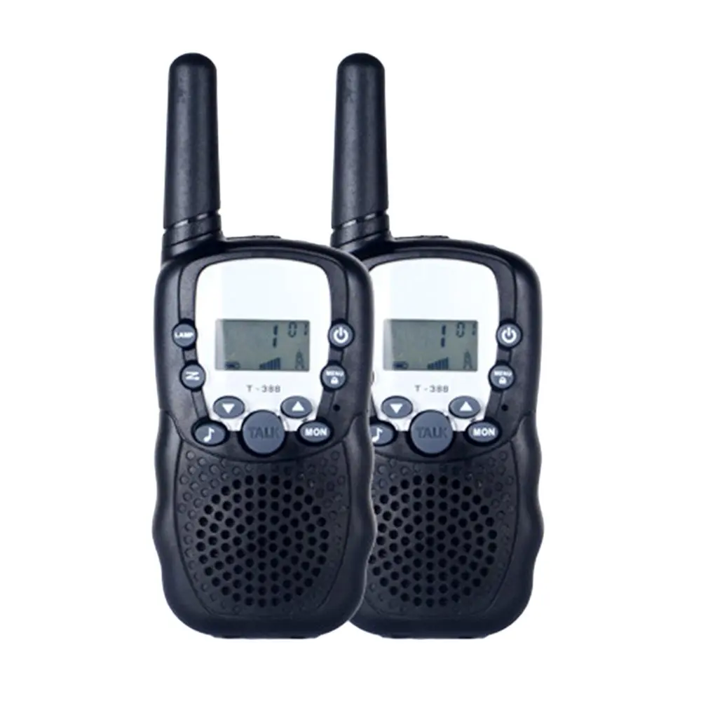 2 pces t388 walkie talkie crianças 2 pces rádio walkie-talkie crianças presente de aniversário brinquedos para meninos meninas 100-3000m gama