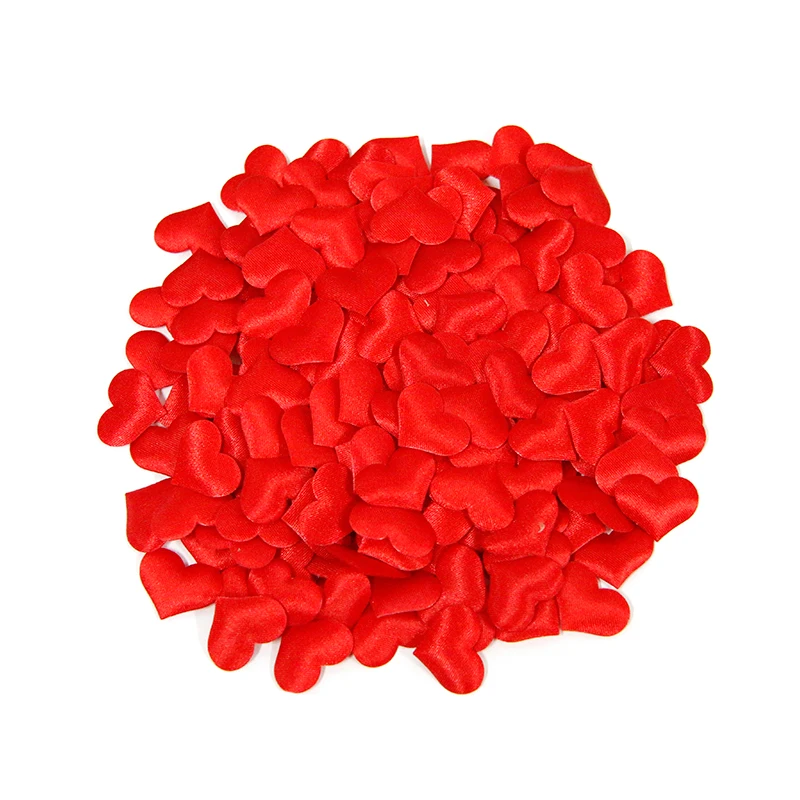 200Pcs Sponge Satin Fabric Heart-shaped Petal Wedding Confetti DIY Romantic Love  Valentine\'s Day Festival Decoration.