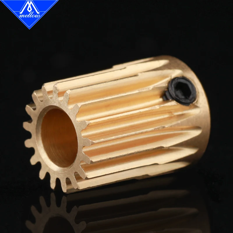 Mellow Brass DDG Extruder Motor Gear 5mm/0.5M 17T For DDG Wind Aero Extrusion Wheel for 3D Printer Extruder