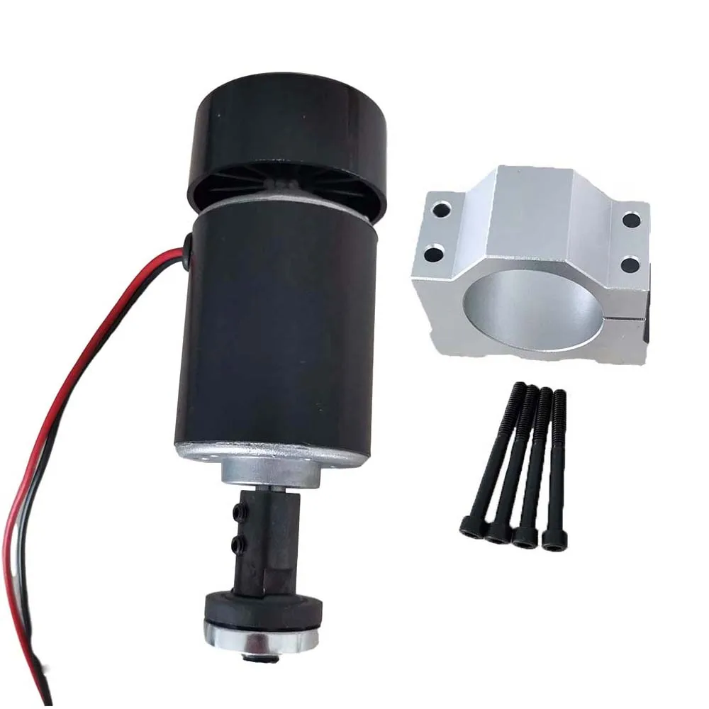 Air Cooled Spindle 200W 24VDC 10000RPM Air Cooled Spindle Motor CNC 200W Spindle Motor + Clamp for CNC DIY Machine