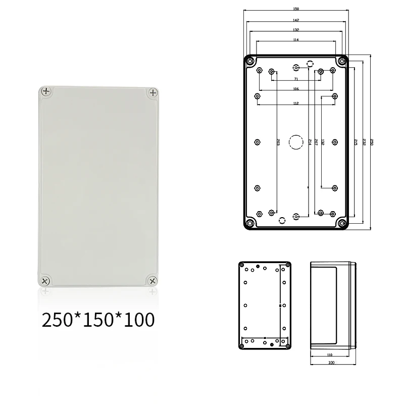 Waterproof Plastic Electronic Project Enclosure Cover CASE Box 250x150x100mm 1box 32pcs