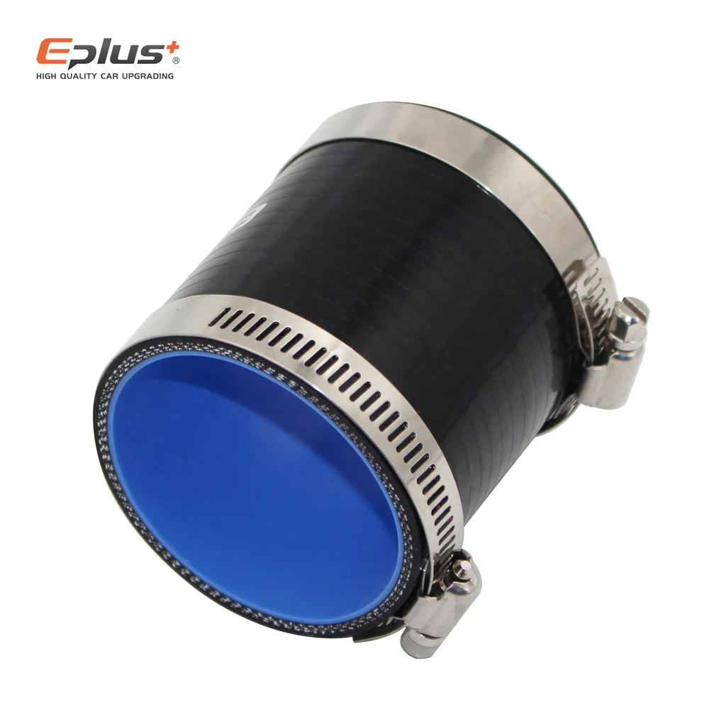 EPLUS Silicone tubing Hose Intercooler Turbo Intake Pipe Coupler Hose Universal Straight Multiple sizes black Length 76mm