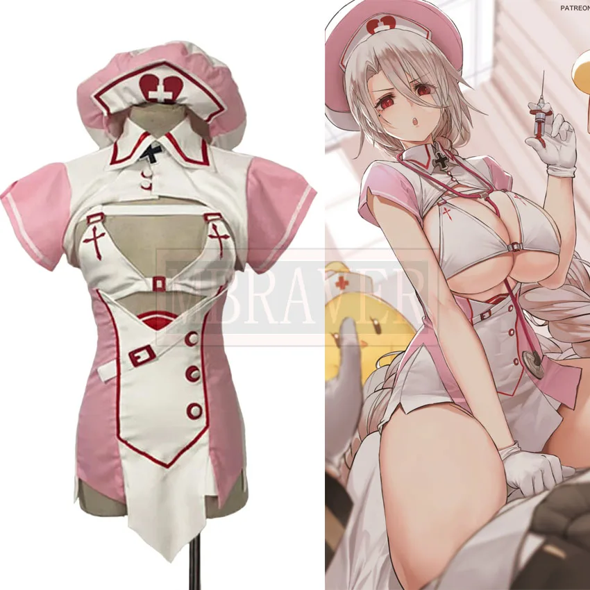 

Game Azur Lane KMS Prinz Heinrich Sexy Nurse Outfit Cosplay Costume Halloween Christmas Party Uniform Custom Made Any Size