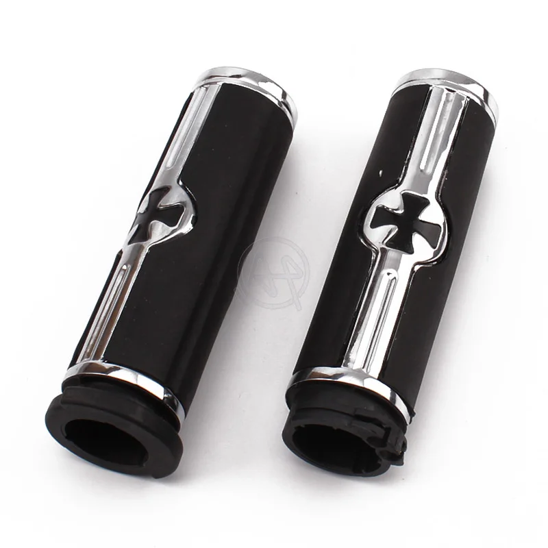 1pair Black Motorcycle Cross Logo 25mm 1\