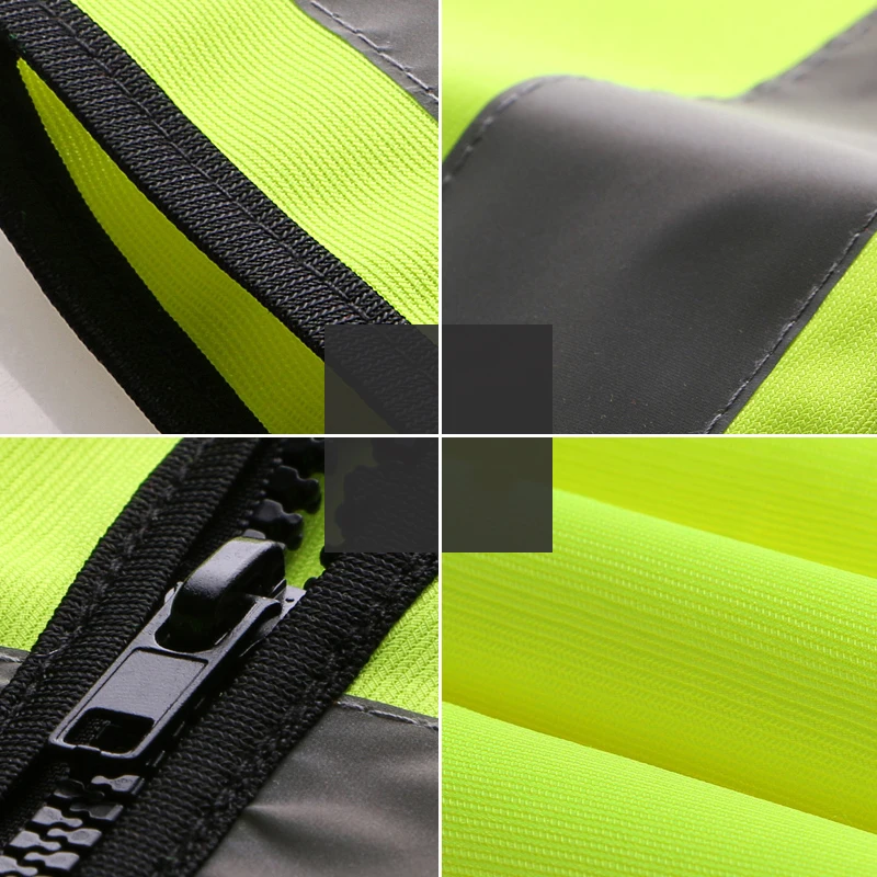 Plus Size M-4XL Construction Safety Vest Reflective Vest for Men hi vis Workwear Vest Reflective Work Wear Vest with Pockets