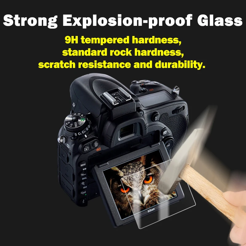 D750 Tempered Glass Protective Self-adhesive Glass Main LCD Display + Film Info Screen Protector Guard Cover for Nikon D750