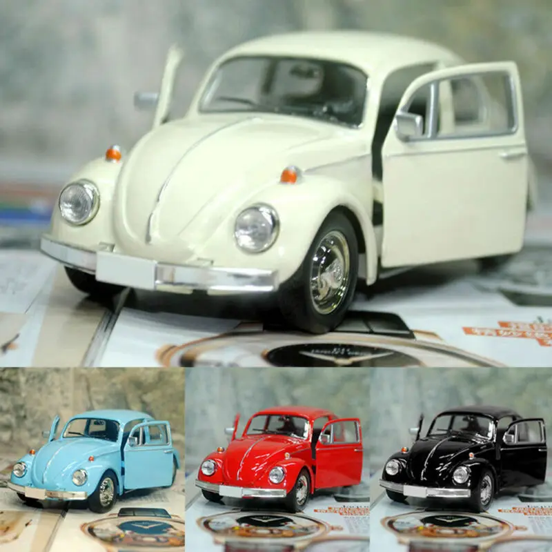 Vintage Beetle Diecast Pull Back Car Model Toy Children Gift Table Top Decor Cool Children Toy Decoration Cute Figurines Gift