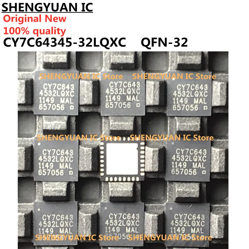 2 pcs CY7C64345-32LQXC CY7C64345-32LQXCT CY7C6434532LQXC QFN-32 enCoRe™ V Full-Speed USB Controller Original New 100% quality