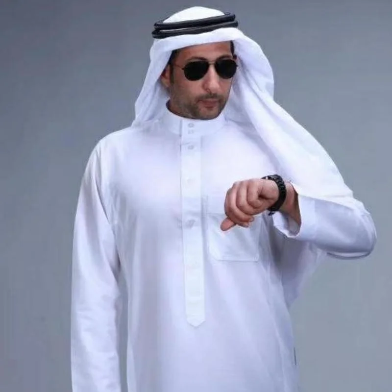 Islamic Clothing Men Length Long Sleeve Loose Muslim Men Saudi Arabia Pakistan Kurta Muslim Costumes Muslim Dress Kaftan Thobe