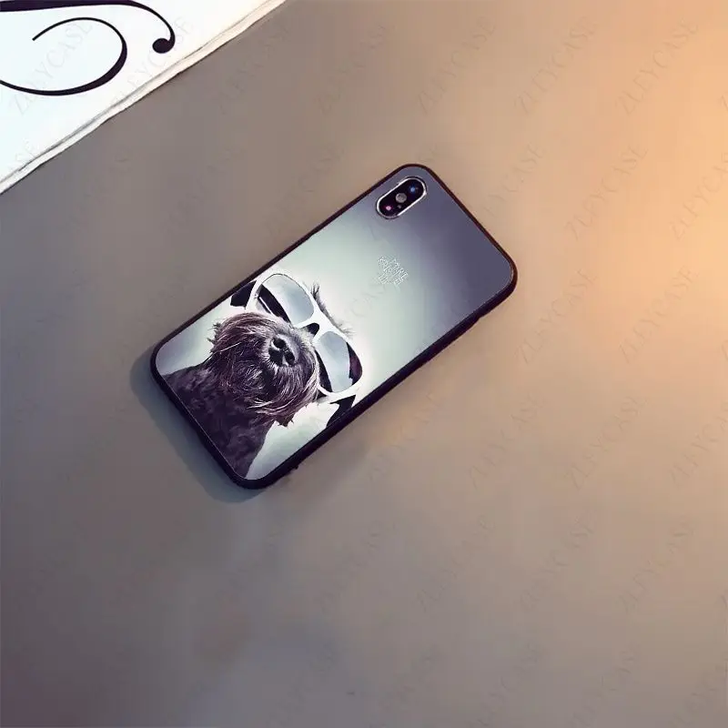 Schnauzer puppy dog Phone Case For iphone 13pro 14pro 15pro 12pro 11pro xs max 7 8 XR 12mini 15plus 13mini SE 2020 cover Coque