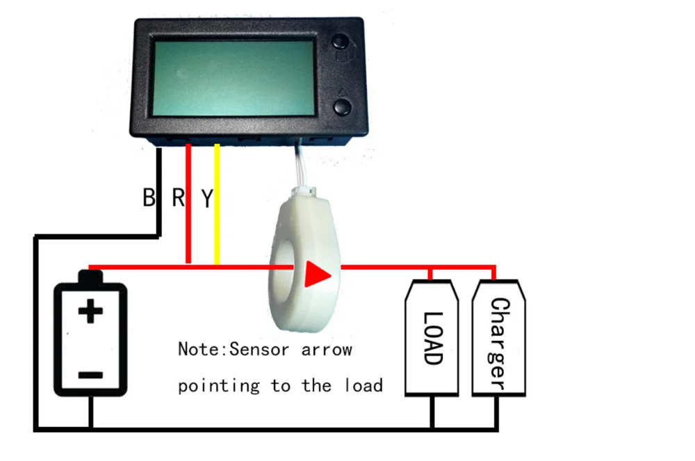 Dc 0-300V ± 50A 100A 200A 400A Batterij Monitor Digitale Spanning Stroom Capaciteit Voltmeter Soc Hall sensor 12V 24V 36V 48V